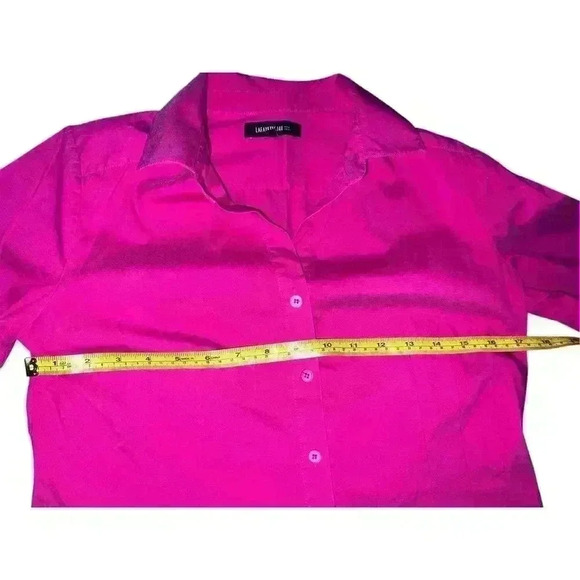 Lafayette 148 NY Button Pink 3/4 Sleeve Collar  Sz 2 Officesiren Barbiecore - Picture 3 of 7